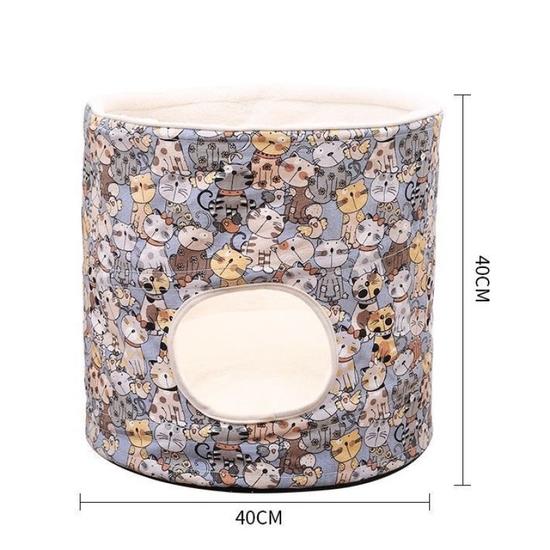 Cat Cave Bed Manufacturer - Pop-Up Plush Semi-Enclosed Tunnel House Foldable Design Play Ball