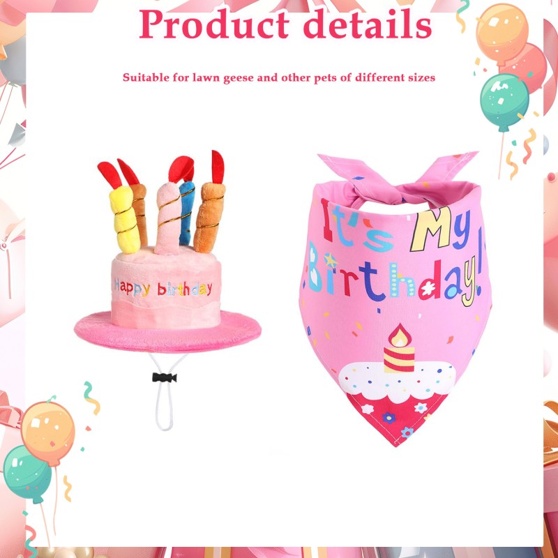 Pet Birthday Hat Supplier - Cute Cat Dog Birthday Hat Cotton Sound Toy Adjustable Band Winter Party