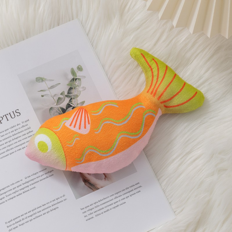 Pet Toys Manufacturer - Wholesale Wear Resistant Bite Resistant Fish Shaped Interactive Cat Toys
