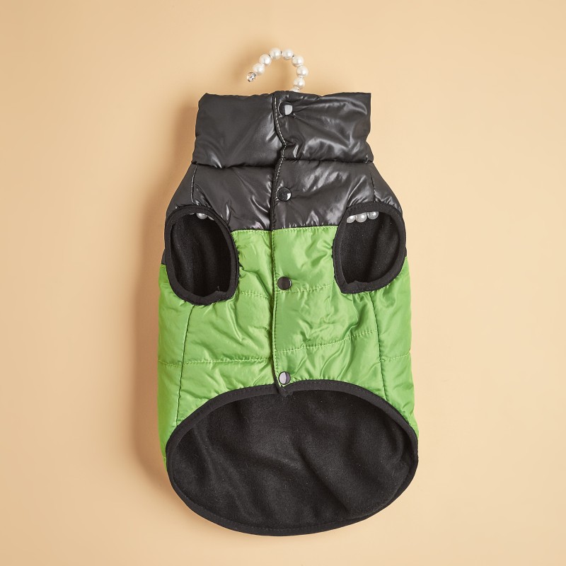 Dog Winter Jacket Manufacturer - New Design Warm Pet Coat Clothes Black Green Color in Stock