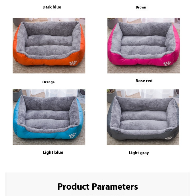 Pet Bed Manufacturer - ODM Oxford Fabric Soft Square Waterproof Non-slip Bottom Double Sided Breathable