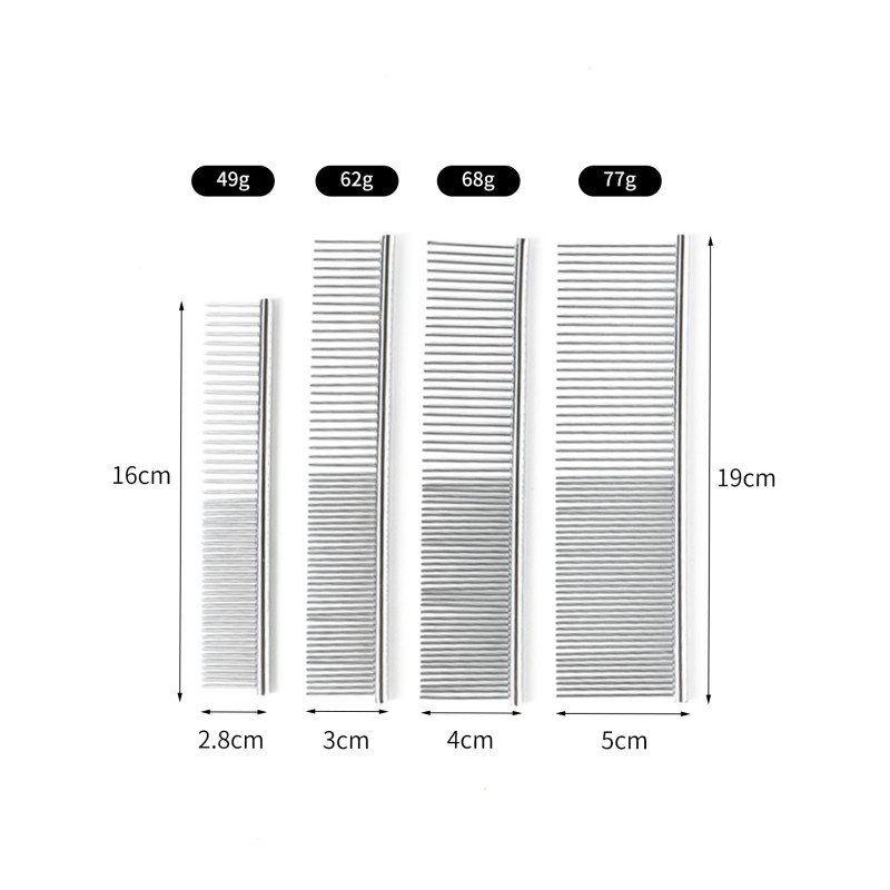 Pet Comb Factory - High Quality Stainless Steel Anti Lice Double-Sided Hair Removal Dog Comb