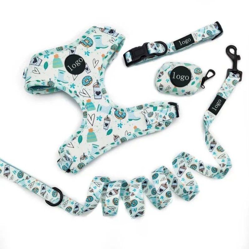 Dog Collar Set Manufacturer - Wholesale Personalized Designer Soft Padded Harness Set for Dog