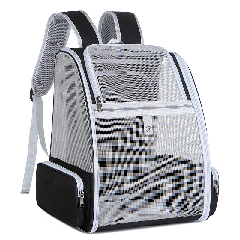 Cat Carrier Backpack Supplier - Breathable Polyester Pet Bag Zipper Closure Expandable Folding School