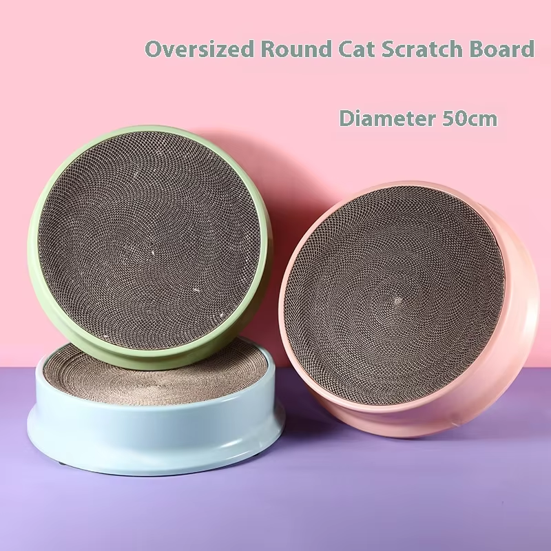 Cat Scratch Board Supplier - Hot Selling High Quality Round Cardboard Cat Rest Play Paper Scratch Board