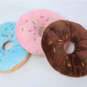 Pet Toys Supplier - Wholesale Customized Colored Velvet Donuts Eco-Friendly Durable Chew Toys