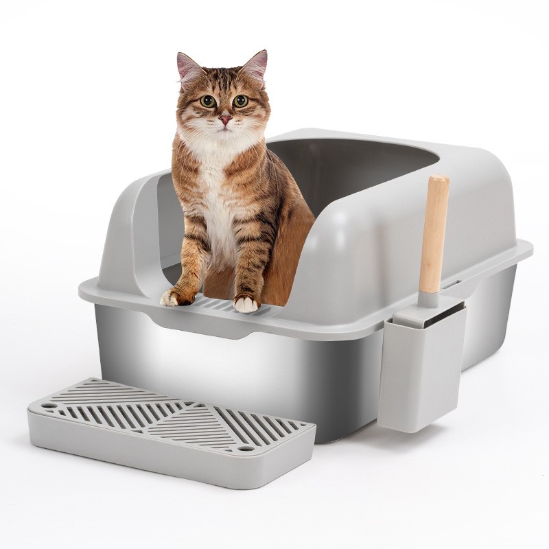 Cat Litter Box Manufacturer - Custom Large Space Big Capacity Easy Clean Splash Proof Open Sided