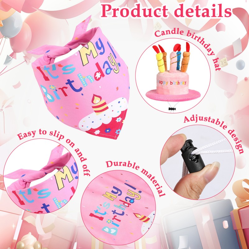 Pet Birthday Hat Supplier - Cute Cat Dog Birthday Hat Cotton Sound Toy Adjustable Band Winter Party