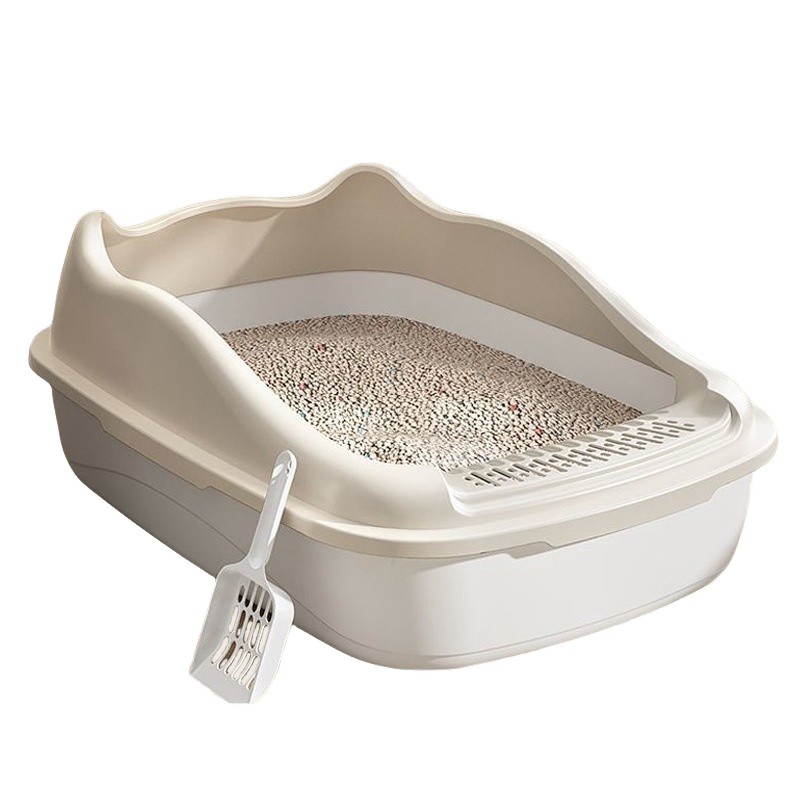 Cat Litter Box Factory - Customized Large Capacity Semi-Closed Durable PP Odor Control Easy Clean