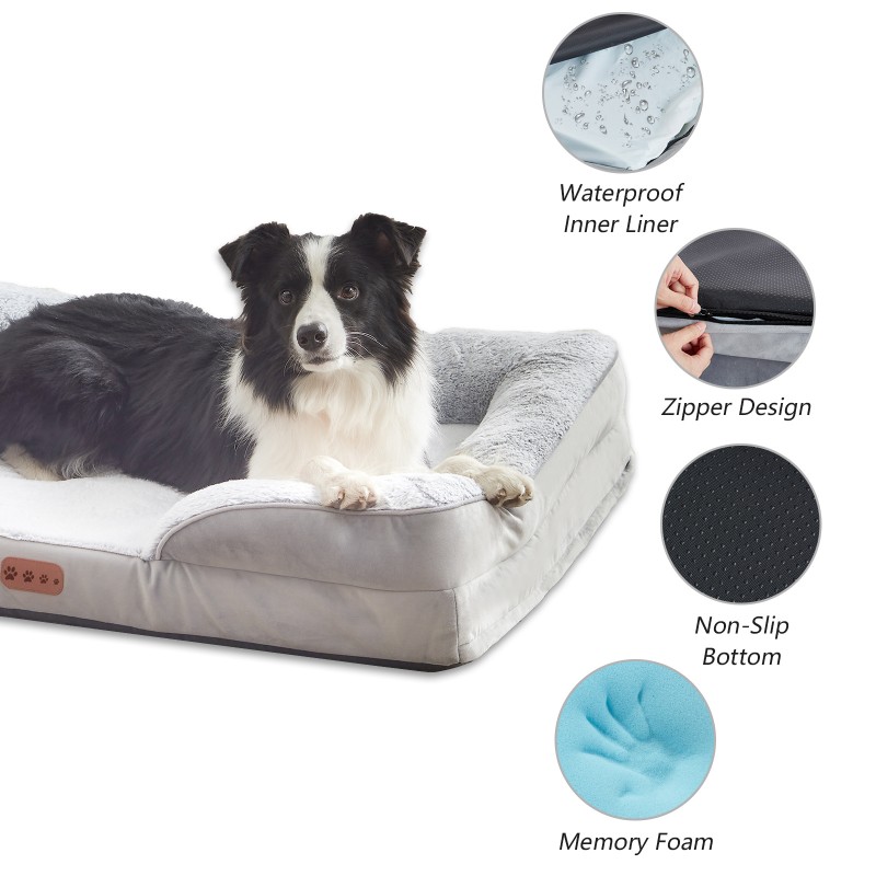 Pet Bed Supplier - Modern Anti-Stress Orthopedic Memory Foam Factory Customized Funny Rectangle