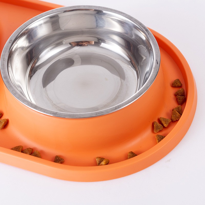 Puppy Feeder Manufacturer - Factory Custom New Puppy Feeding Double Bowl Stainless Steel Slow Feeder