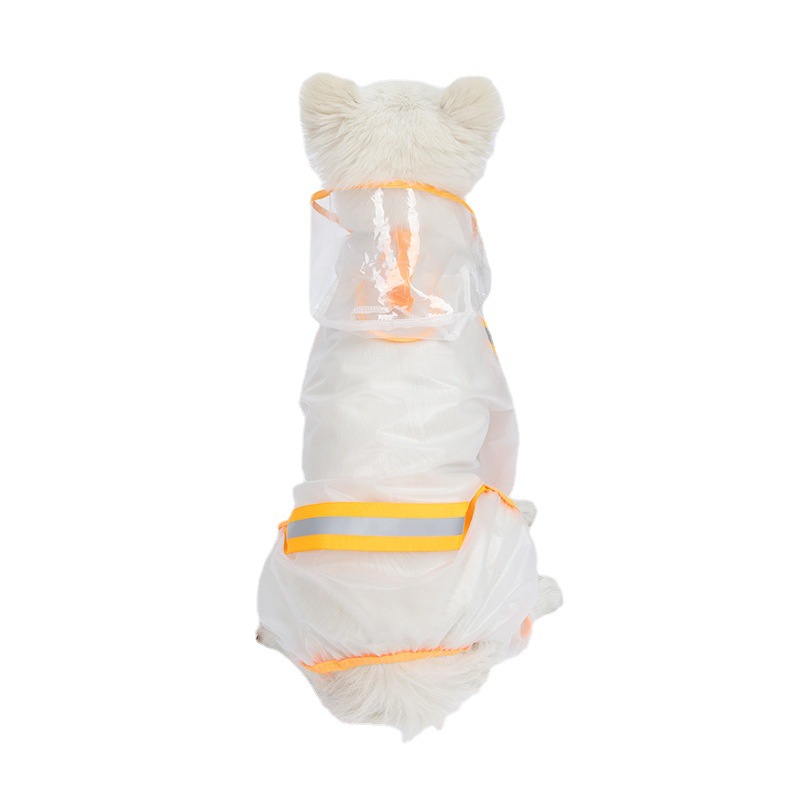 Pet Rain Coat Manufacturer - Reflection Outdoor Puppy Waterproof Transparent PU Raincoat Apparel