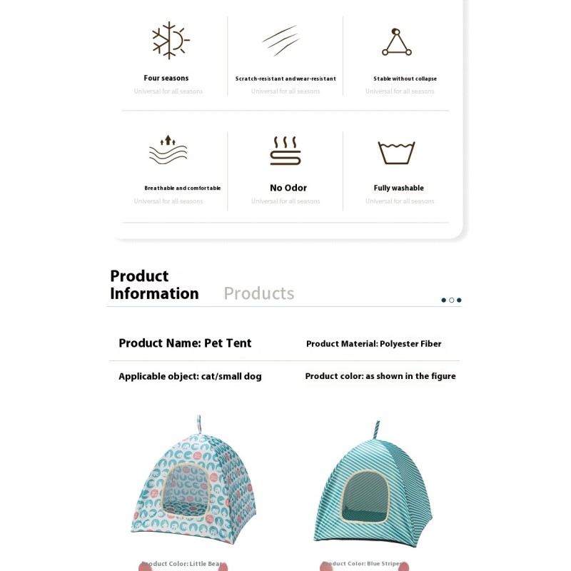 Pet Tent Manufacturer - New Spring Summer Cat Bed Tents Enclosed Pet Tents Dog Beds Portable Takeout