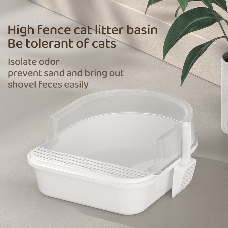 Cat Litter Box Supplier - Hot Selling Large Environmentally Friendly Material Cleaning Top Detachable