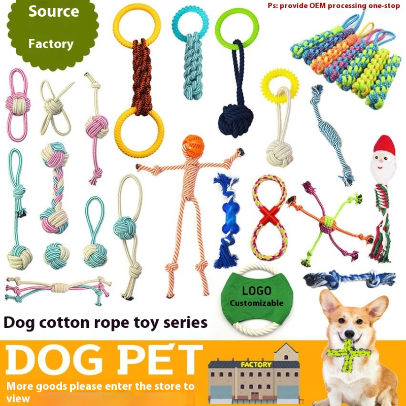 Dog Chew Toy Supplier - Wholesale Custom Rubber Bite Resistant Dog Rope TPR Toy Tooth Cleaning Interactive