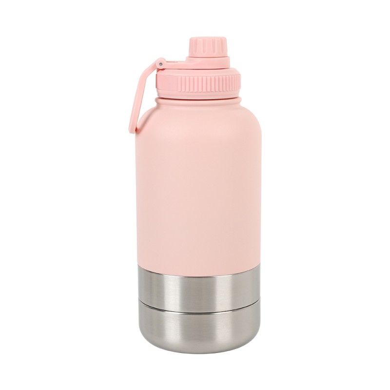 Pet Water Bottle Supplier - Portable Metal Stainless Steel Food Water Bottle Personalized Logo