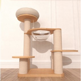 Cat Tree Supplier - Wholesale Custom Indoor Luxury Solid Wood Climbing Frame Tree Nest Jumping Platform