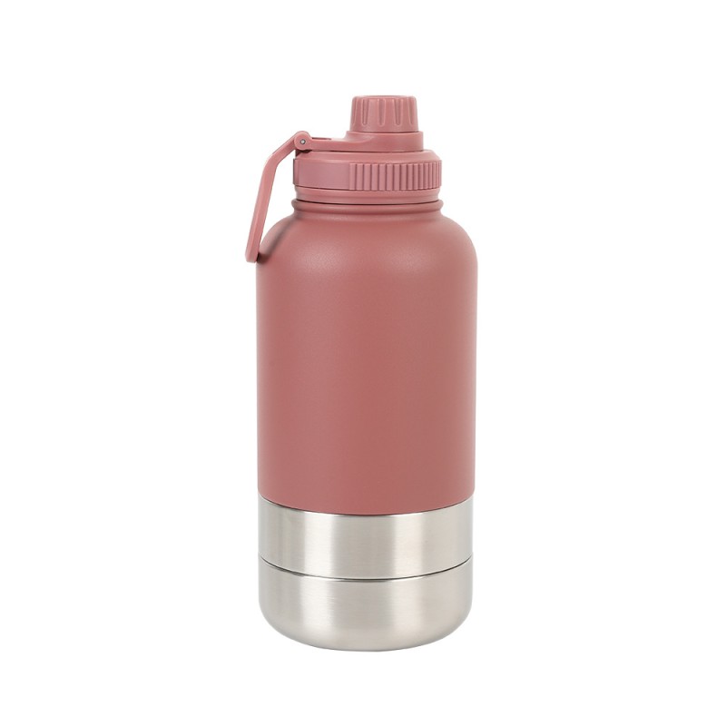 Pet Water Bottle Supplier - Portable Metal Stainless Steel Food Water Bottle Personalized Logo