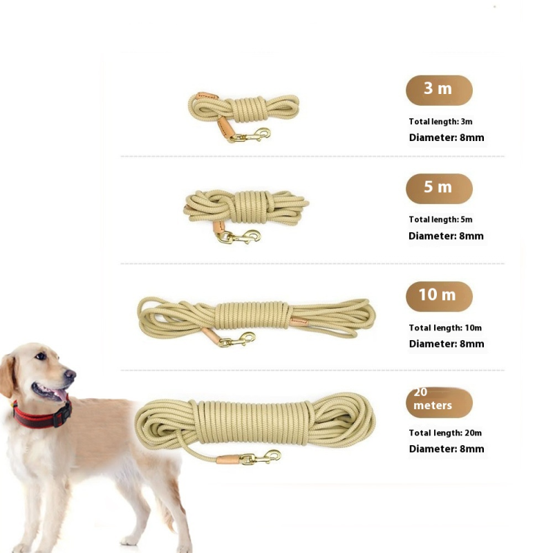 Pet Leash Factory - Extended 5m Multi-Nylon Durable Quick Release Light Features Outdoor Training