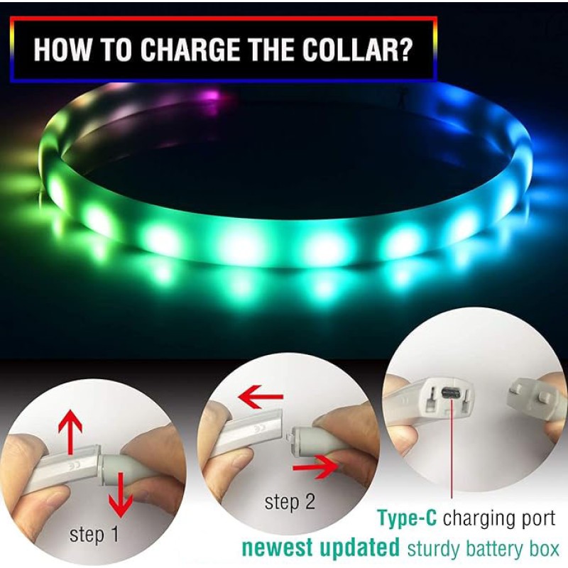 Pet Collar Factory - Led USB Rechargeable Color Changeable