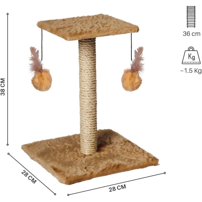 Cat Tower Supplier - Double Balls Nest Basket Sisal Fabric