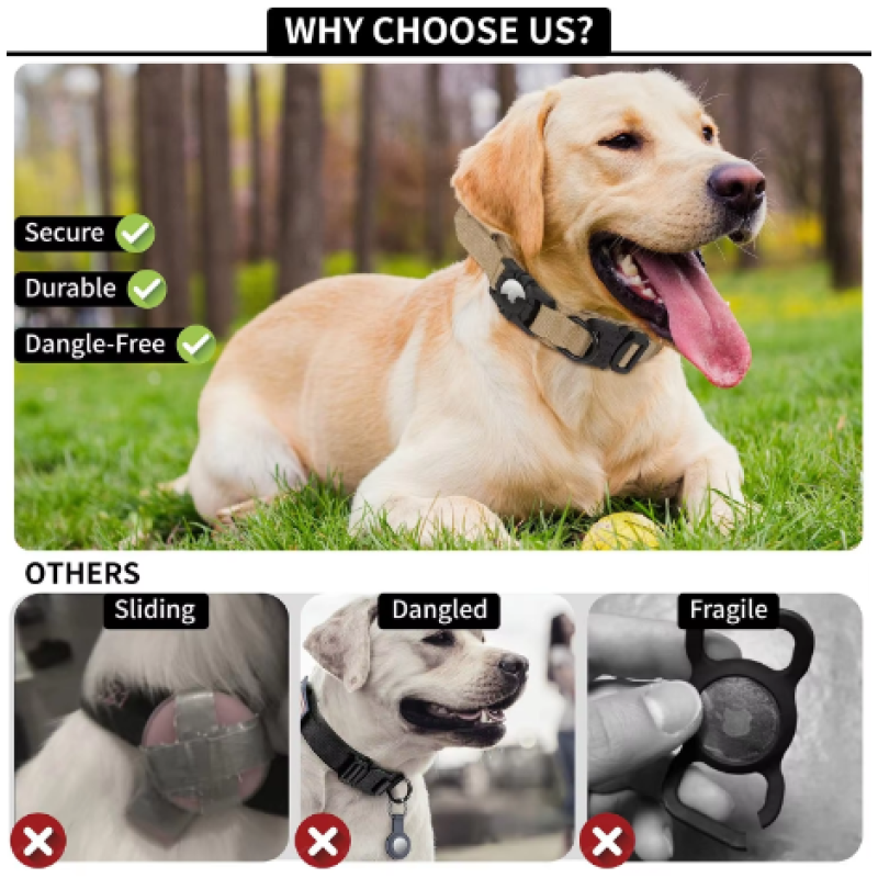 Pet Collar Supplier - Wholesale GPS Tracker Airtag Nylon