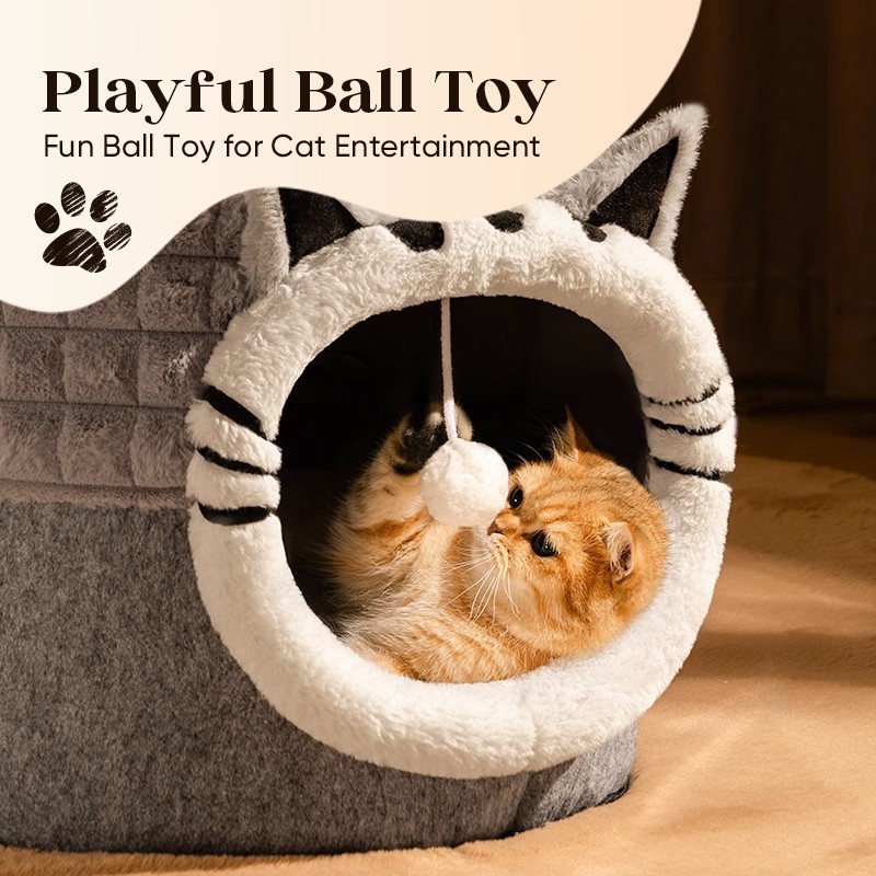 Pet Bed Supplier - Semiconfined Round Soft Plush Anti-Slip