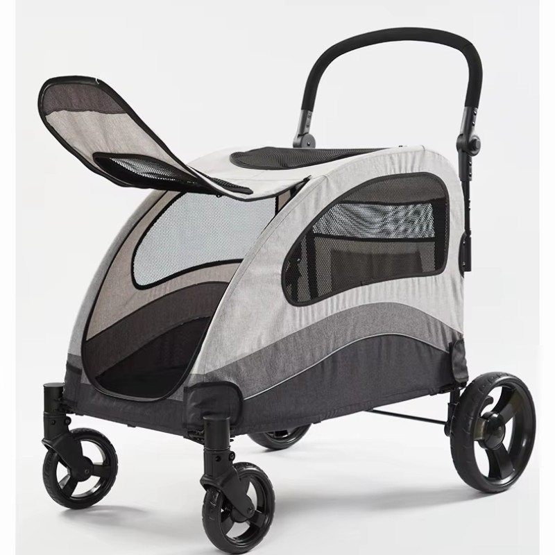 Pet Stroller Supplier - Cat Carrier with Wheels Detachable