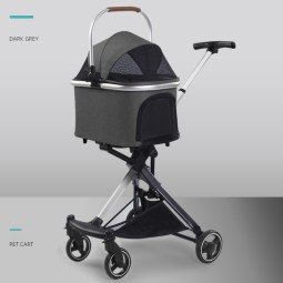 Dog Stroller Manufacturer - 4 Wheels Foldable Aluminum Large