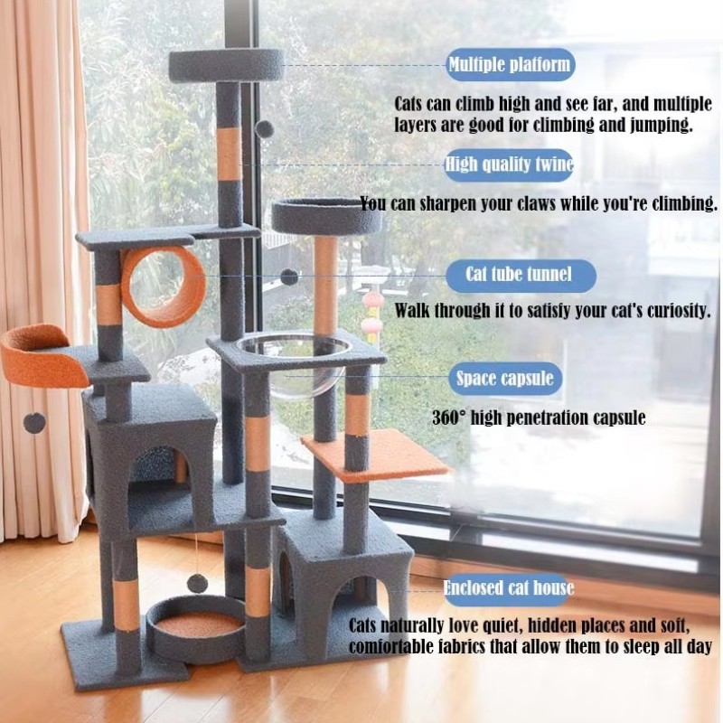 Cat Tower Factory - Multi-Functional Sisal Jumping Platform