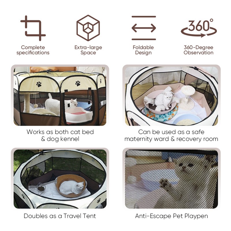 Pet Enclosure Factory - Hot Selling Large Space Oxford Cloth