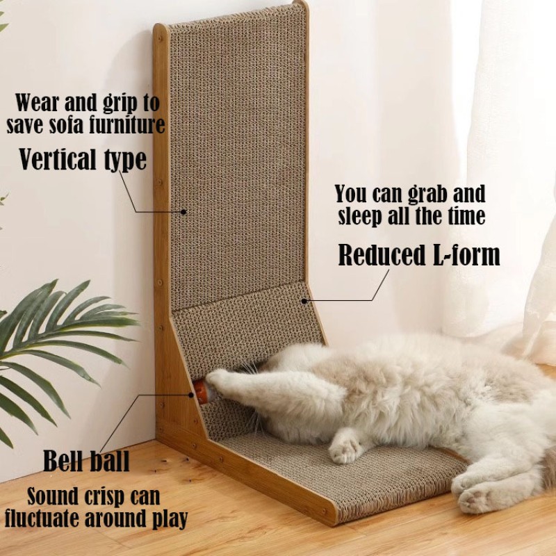 Cat Scratcher Manufacturer - Multifunctional L-Shaped Interactive