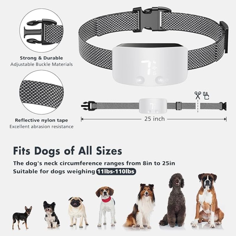 Bark Control Collar Manufacturer - Rechargeable Waterproof 7 Sensitivity