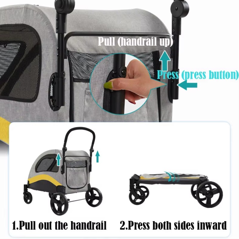 Dog Stroller Manufacturer - Extra Large All-Terrain 4 Wheel