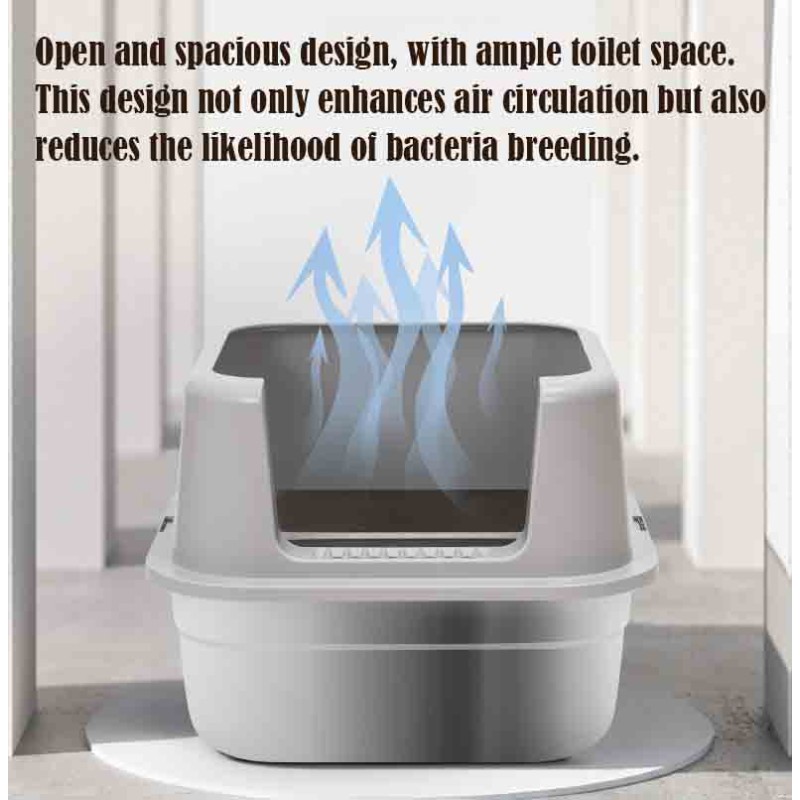 Metal Litter Box Supplier - High Wall Slides Enclosure With Lid