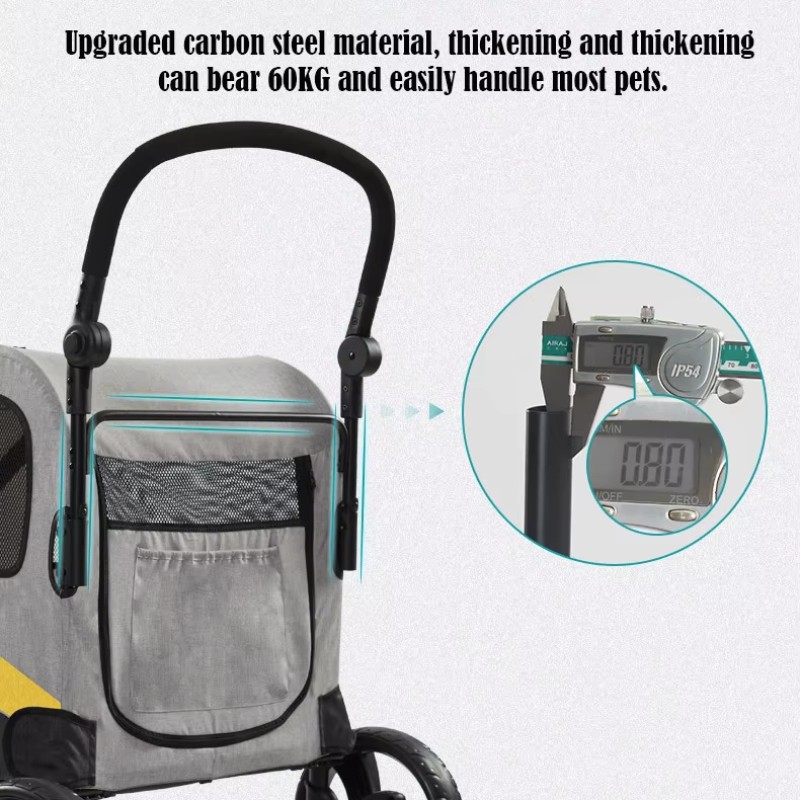 Pet Stroller Supplier - Cat Carrier with Wheels Detachable