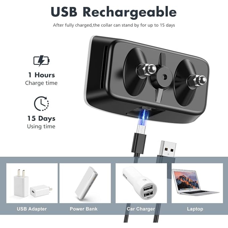 Bark Control Collar Manufacturer - Rechargeable Waterproof 7 Sensitivity