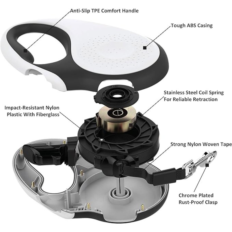 Retractable Leash Factory - New Style 16 ft Nylon Tape