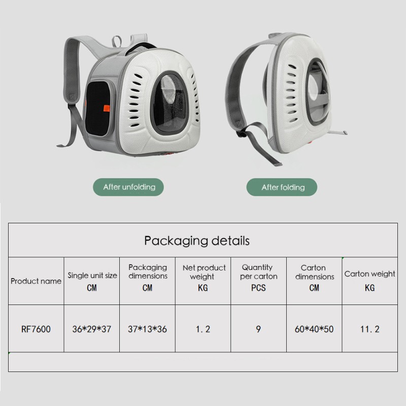 Pet Backpack Supplier - Customize Foldable Oxford Expandable