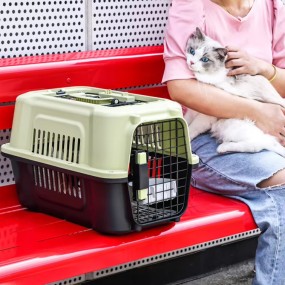 Pet Kennel Factory - Two Door Plastic Crate Portable Travel