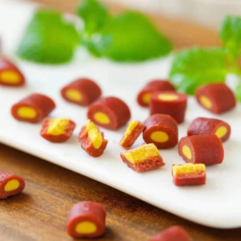 Dog Treats Manufacturer - Factory Hot Sale Beef Jerky Egg Yolk