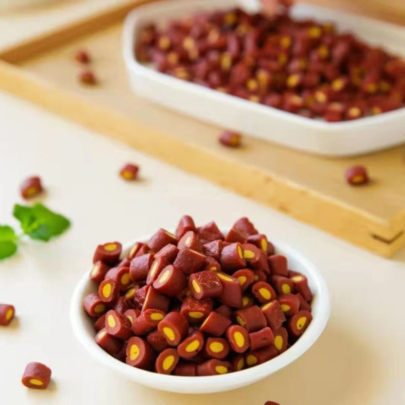 Dog Snacks Manufacturer - Dried 100g Beef Cubes Yolk Filling