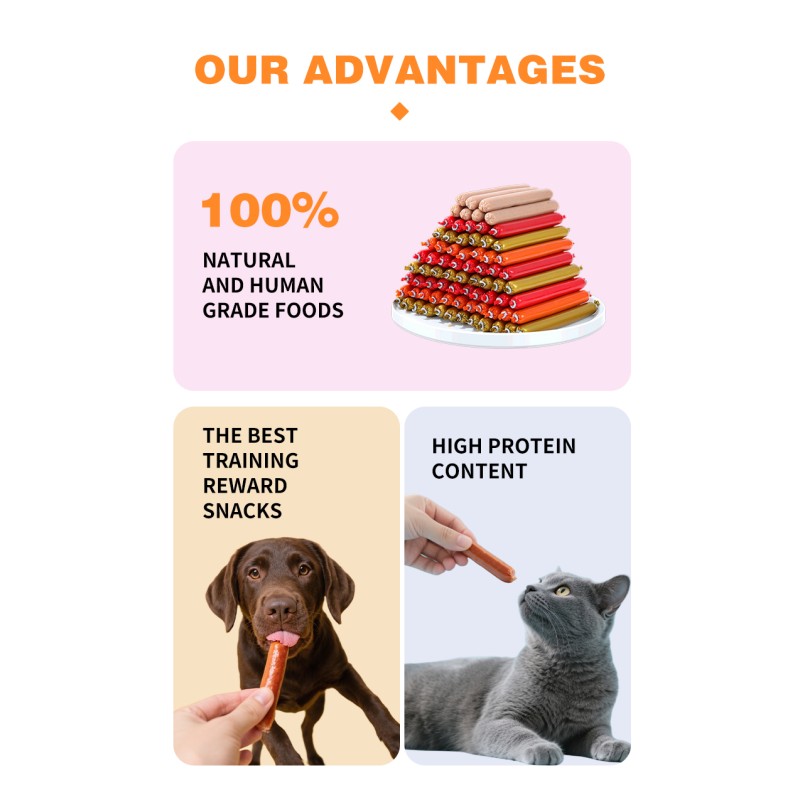 Pet Snacks Factory - Wholesale Ham Beef Chicken Fish Sausage