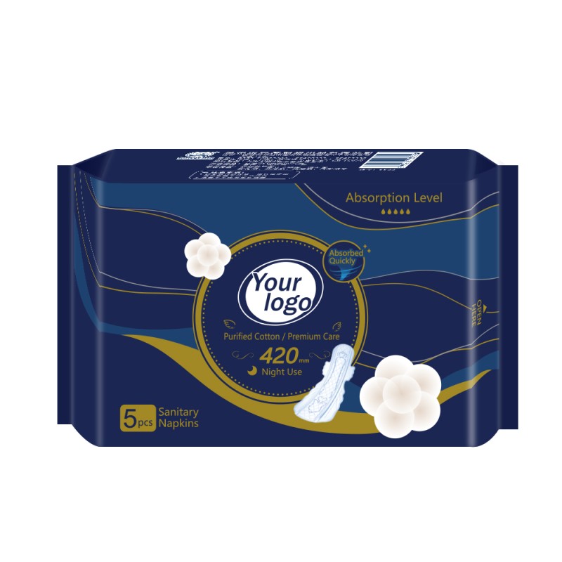 Sanitary Pads Factory - Free Sample 420mm Night Use