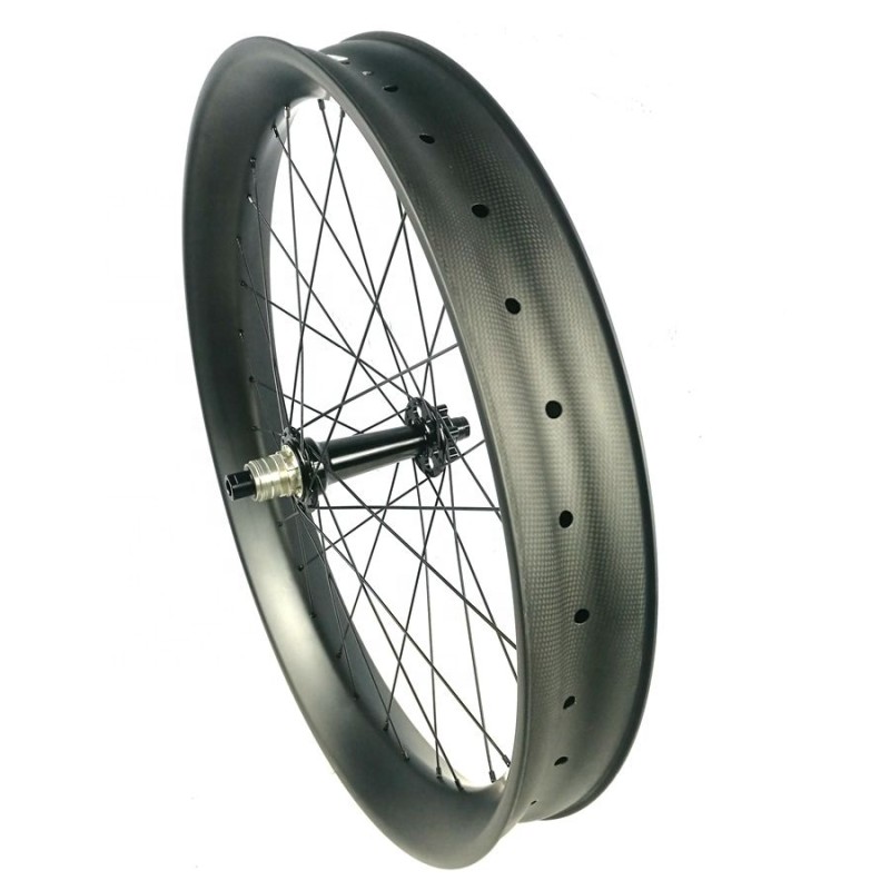 Snow Bike Wheel Supplier - 100MM Width Tubeless Clincher Carbon 26