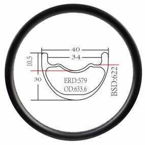 Downhill MTB Rim Factory - 29er Carbon Rims 32H Carbon Wheels