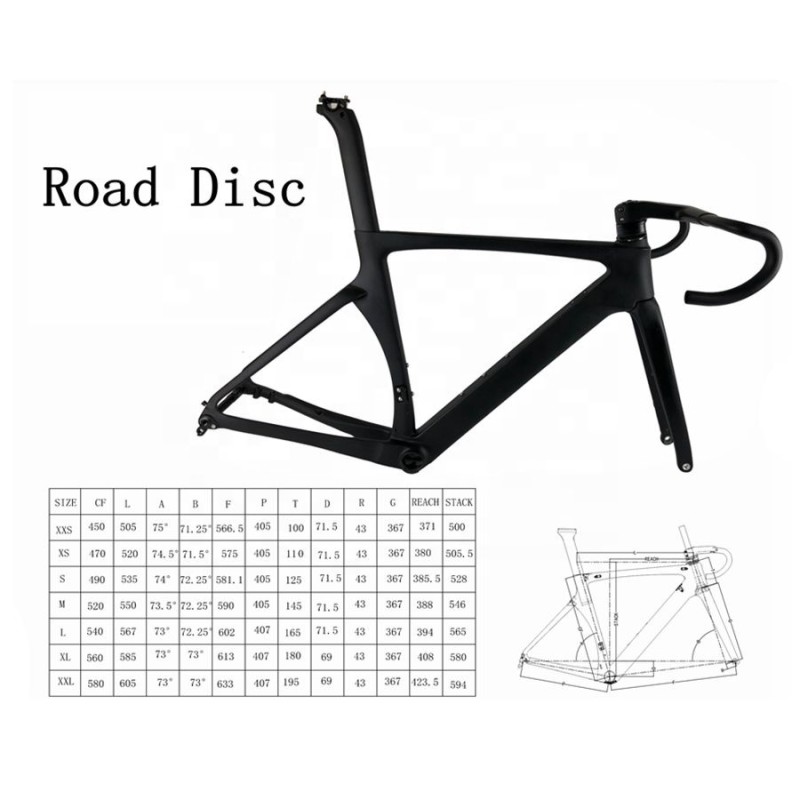 Bicycle Race Manufacturer - Custom Chinese Road Frameset 54cm Disc