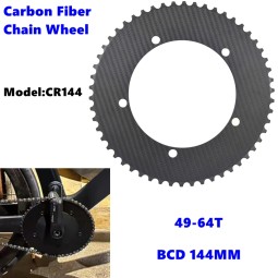 Carbon Chainring Factory - 144 BCD Single Speed 49-64T Superlight