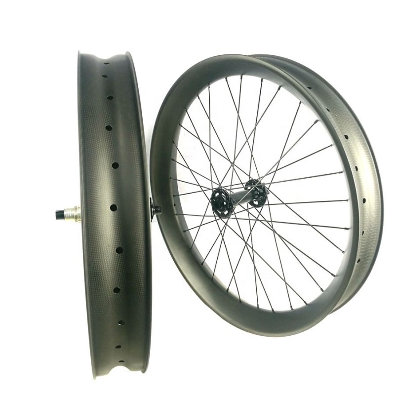 Snow Bike Wheel Supplier - 100MM Width Tubeless Clincher Carbon 26