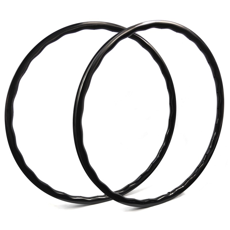 MTB Carbon Rim Manufacturer - Wavy 29er Asymmetric 28H Carbon Wheels